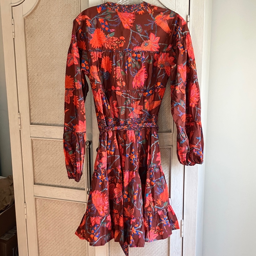 Farm Rio Belted Dress Medium Petite Anthropologie NWT - Picture 4 of 7